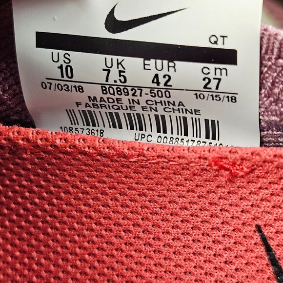 Nike Epic React Flyknit 2 Shoes Womens 10 Plum Dust Athletic Running Sneakers - Picture 10 of 13